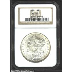 1894 S$1 MS62 NGC. With a mintage of only 110,972 pieces, the 1894-P has always been a favorite date