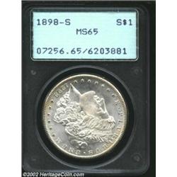 1898-S S$1 MS65 PCGS. A lustrous and sharply struck Gem that has wisps of lemon-gold color at the ma