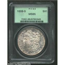 1899-S S$1 MS65 PCGS. VAM-7. Top 100 Variety. The 99 in the date is widely repunched northeast. A lu