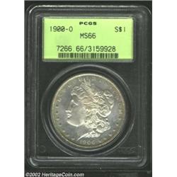 1900-O S$1 MS66 PCGS. A beautiful example of this issue. The strike is particularly noteworthy as so