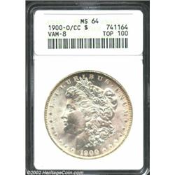 1900-O/CC S$1 MS64 ANACS. VAM-8. Top 100 Variety. A flashy and carefully preserved near-Gem that has