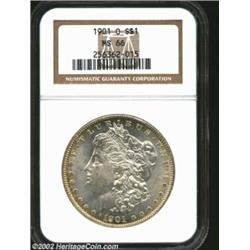 1901-O S$1 MS66 NGC. A well struck and lustrous Gem that has immaculate fields. The bright yellow-go