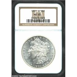 1901-S S$1 MS65 NGC. The obviously powerful impression has effaced the rollermarks sometimes seen on