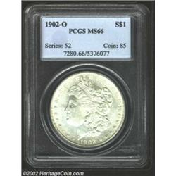 1902-O S$1 MS66 PCGS. Well struck and exhibiting very clean surfaces, this specimen is essentially b