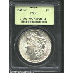 1903-O S$1 MS65 PCGS. A couple of parallel contact marks on Liberty's cheeks are worth of mention st