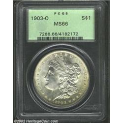 1903-O S$1 MS66 PCGS. A touch of wheaten color is noted on the obverse of this specimen. Most of the