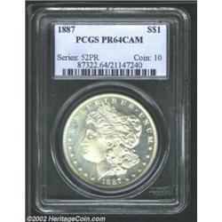 1887 S$1 PR64 Cameo PCGS. With only 710 pieces struck, the 1887 has one of the lowest mintages in th