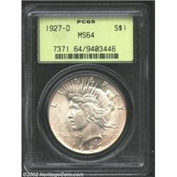 1927-D S$1 MS64 PCGS. A couple of tick on Liberty's chin may be one of the few grade limiting factor