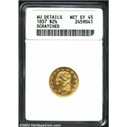 1837 $2 1/2--Scratched--ANACS. AU Details, Net XF45. McCloskey-B, R.3. A minimally worn example, the