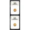 1914 $2 1/2 MS61 NGC, the fields have a few minor contact marks, a popular lower mintage issue; and.