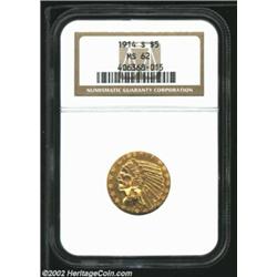 1914-S $5 MS62 NGC. The luster quality that this coin displays is typical of the issue with both sid