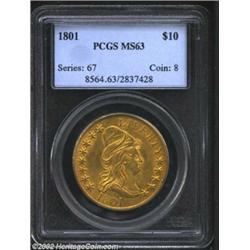 1801 $10 MS63 PCGS. B. 2-B, Taraszka-25, R.3.The Wide Date 1801s are the most common variety among a