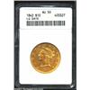 Image 1 : 1842 $10 Large Date AU50 ANACS. A sharply struck example that has original lemon-gold color and glim