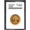 Image 1 : 1867 $10--Cleaned--ANACS. AU Details, Net AU50. The surfaces are mostly orange-gold in color with re