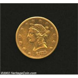 1872-CC $10 Fine 12 Polished Uncertified. A glossy example with a typical strike that gives the appe