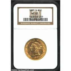 1887-S $10 MS62 NGC. Lustrous, lightly marked specimen that is well struck. Important notice: We exp