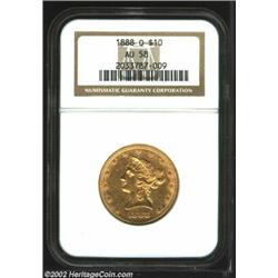 1888-O $10 AU58 NGC. The 1888-O is one of the more frequently encountered O-mint Tens, in spite of i