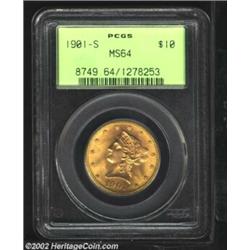 1901-S $10 MS64 PCGS. Sharp, lustrous, and especially clean for the grade. Important notice: We expe