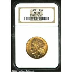 1932 $10 MS65 NGC. This fully lustrous and smooth Indian Eagle would make an attractive addition to.