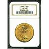 Image 1 : 1909 $20 MS63 NGC. The 1909 is a scarce issue in all grades and is especially difficult to locate in