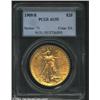 1909/8 $20 AU55 PCGS. A sharply struck and lightly abraded representative that has retained nearly a