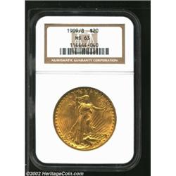 1909/8 $20 MS63 NGC. This coin was previously offered as lot 8912 in our September 2002 Signature Sa