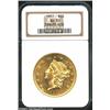 1851 $20 AU55 NGC. Lustrous with highly reflective surfaces and numerous contact marks. From the Aar