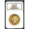 Image 1 : 1851 $20 AU55 NGC. Lustrous with highly reflective surfaces and numerous contact marks. From the Aar