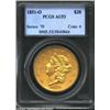 1851-O $20 AU53 PCGS. Not of a low mintage as such, this issue is extremely scarce in AU condition o