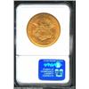 Image 2 : 1856 $20 AU50 NGC. Lightly circulated with two pinscratches across the obverse.From the Aaron Bliss.