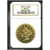 Image 1 : 1857-O $20 AU53 NGC. Writing in 1992, Winter estimates that only 14-17 1857-O Double Eagles are exta