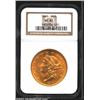 Image 1 : 1861 $20 MS62 NGC. Fully struck throughout with complete radials on the stars, fully defined hair de