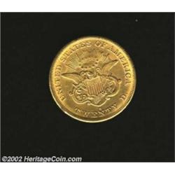 1864-S $20 MS60 Cleaned Uncertified. A moderately cleaned piece that has ample luster and a bold str