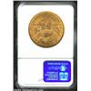 Image 2 : 1867 $20 MS61 NGC. Beautiful reddish-gold color overlays both sides, and the frosty textured luster.