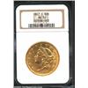 Image 1 : 1867-S $20 AU53 NGC. Hints of red in the protected areas and the fields are olive-gold on this light