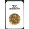 Image 1 : 1868-S $20 AU50 NGC. Lightly circulated with attractive surfaces. From the Aaron Bliss Collection. I