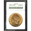 Image 1 : 1879-S $20 AU58 ANACS. Sharply struck with a few noticeable abrasions on the obverse. There is one s