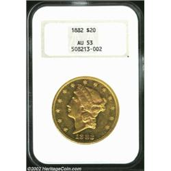 1882 $20 AU53 NGC. It has been almost two years since we sold the David and Jeannie Cheung Collectio