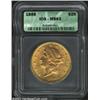 Image 1 : 1888 $20 MS63 ICG. A scarce Type Three Double Eagle and seldom located in Uncirculated grades. Very.