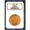 Image 1 : 1890 $20 MS60 NGC. Only 75,995 minted. Olive-gold fields with highlights of red in the protected are