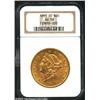 1890-CC $20 AU58 NGC. With full detail and warm luster, this does have the usual assortment of conta