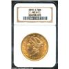 Image 1 : 1890-S $20 MS61 NGC. Lustrous with a minimum of abrasions for the grade. From the Aaron Bliss Collec