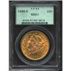 Image 1 : 1899-S $20 MS61 PCGS. A small, curved lintmark reaches the truncation of the bust. A boldly struck a