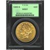 Image 1 : 1900-S $20 MS61 PCGS. A sharply struck piece that has bright and semi-prooflike fields. The lightly.