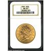 1901 $20 MS62 NGC. Gorgeous and fully original orange-gold color overlays both sides with suggestion
