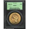 Image 1 : 1903-S $20 MS61 PCGS. A flashy piece with semi-prooflike fields and rich orange-gold color. A modera