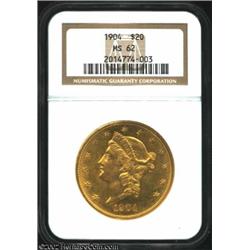 1904 $20 MS62 NGC. Flashy reddish-orange surfaces without any sizeable abrasions. Important notice:.