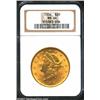 1904 $20 MS64 NGC. Lustrous and well struck with carefully preserved fields on this satiny example..