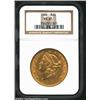 1905 $20 MS61 NGC. A boldly struck Double Eagle that has extensive bright luster and moderately abra