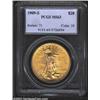 1909-S $20 MS63 PCGS. A lustrous Double Eagle with an impressive strike and attractive honey-gold co
